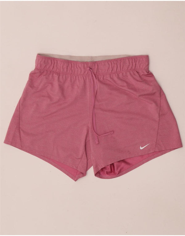 Nike Damen Dri Fit Sport Shorts UK 14 Mittelrosa Polyester