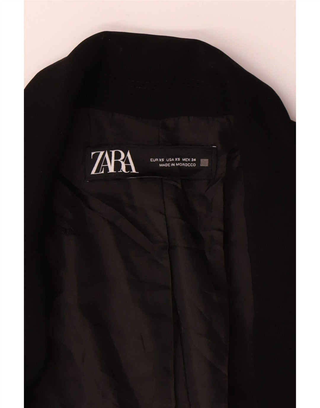 Zara Damen-Blazer, übergroß, 3/4-Ärmel, offen, Gr. 6, XS, Schwarz, Polyester