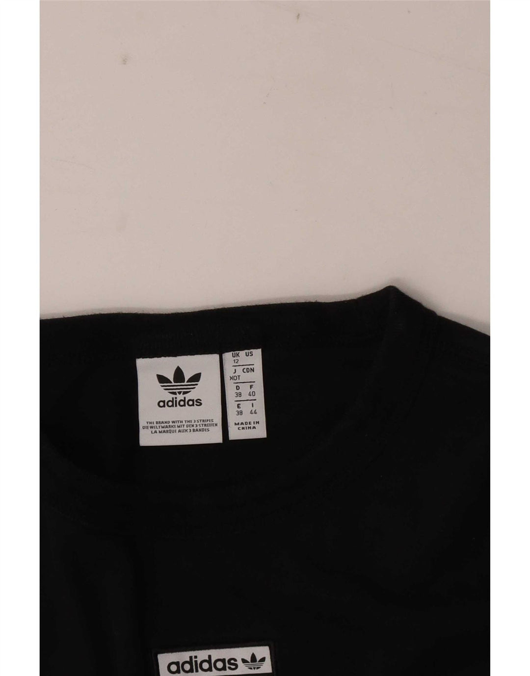 Adidas Damen T-Shirt Top UK 12 Medium Schwarz