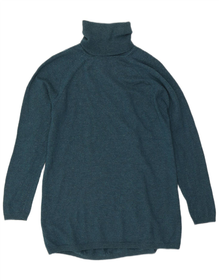 Fat Face Rollkragenpullover für Damen, Größe S, UK 10, aus blauer Wolle