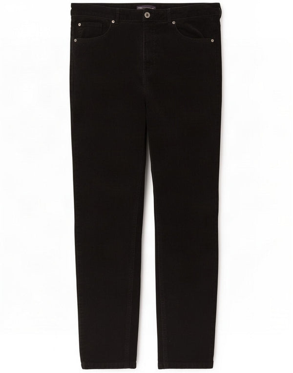 Marks & Spencer Damen gerade Cordhose UK 18 XL W36 L29 Schwarz