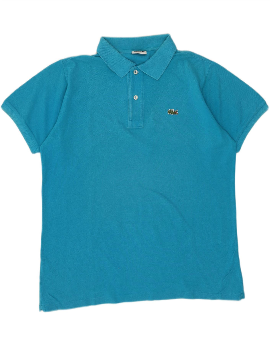 LACOSTE Herren-Poloshirt, Größe 4, mittelblaue Baumwolle