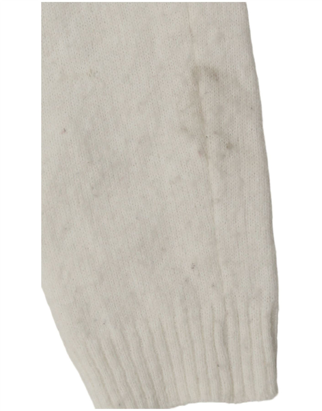 Zara Damen Crop Cardigan Pullover UK 12 Mittelweißes Polyester