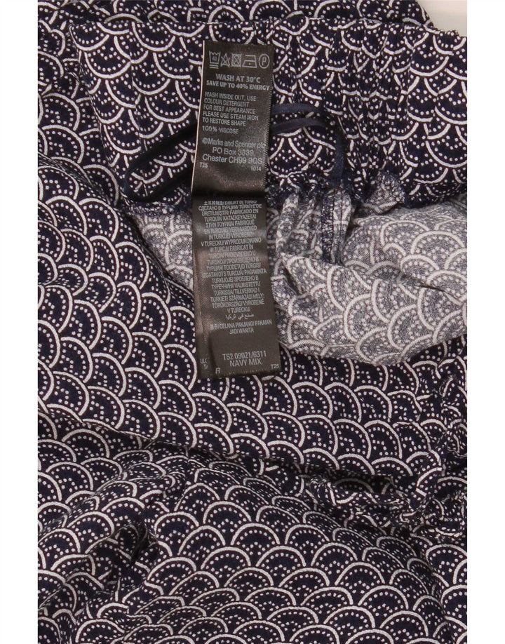 Marks & Spencer Damen-Freizeithose mit abstraktem Muster, UK 16, Größe L W34 L30