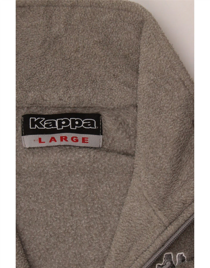 KAPPA Mens Fleece Jacket UK 40 Large Grey Polyester Vintage Kappa and Second-Hand Kappa from Messina Hembry 