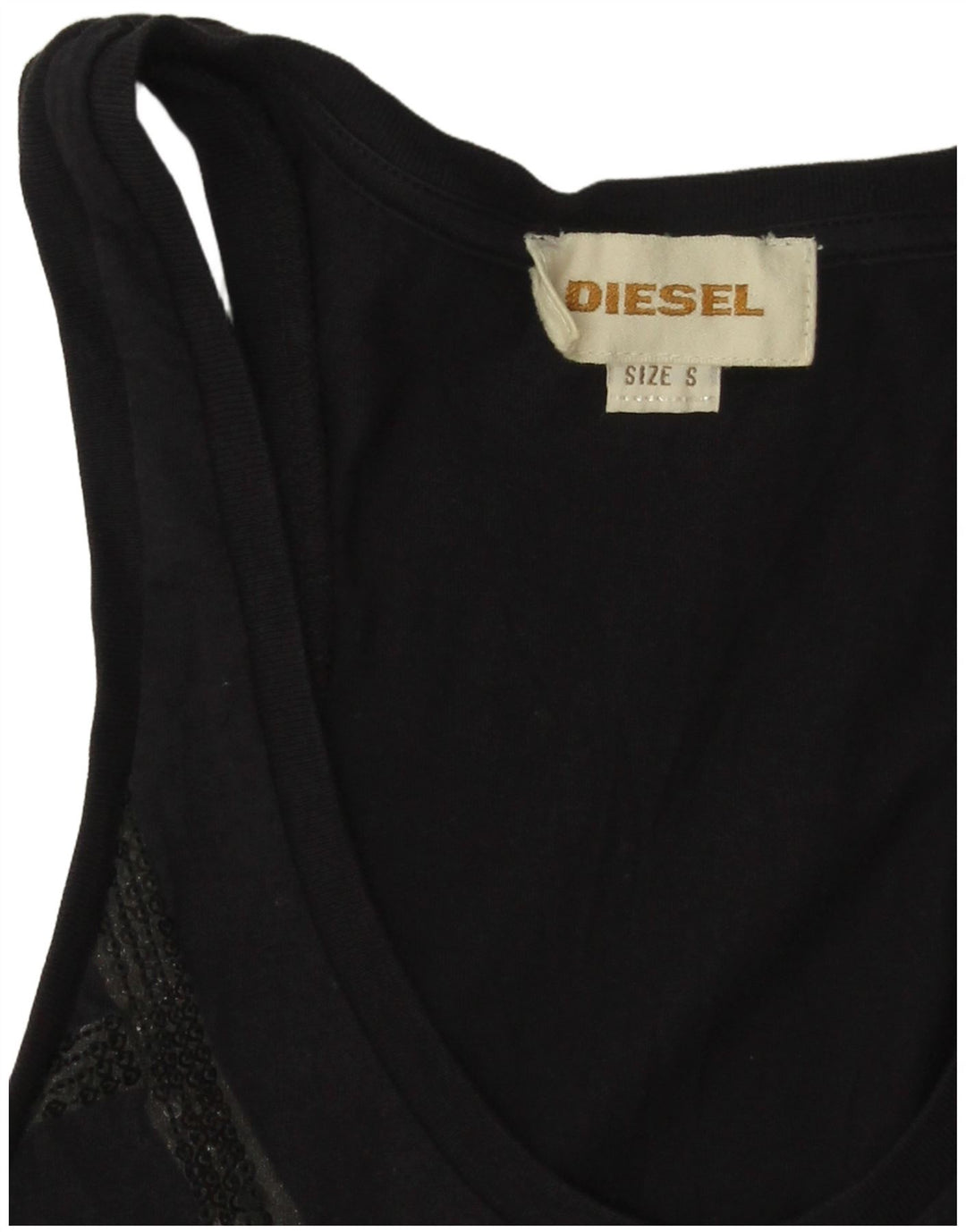 Diesel Damen ärmelloses Tunika-Top, Größe S, Marineblau