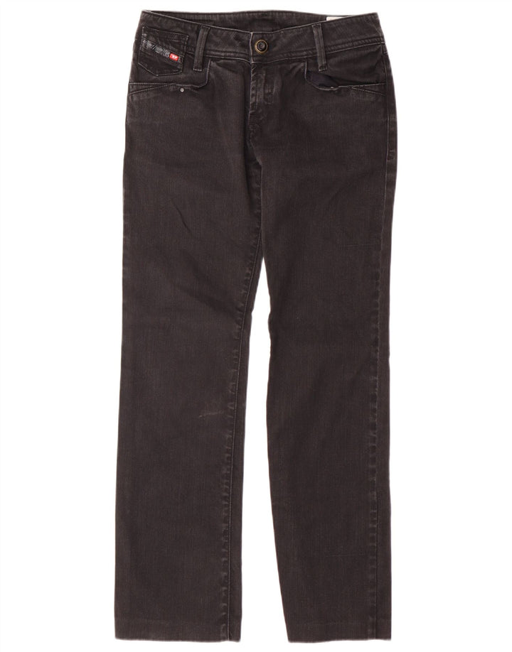 Diesel Damen Totta Straight Jeans W25 L27 Schwarze Baumwolle