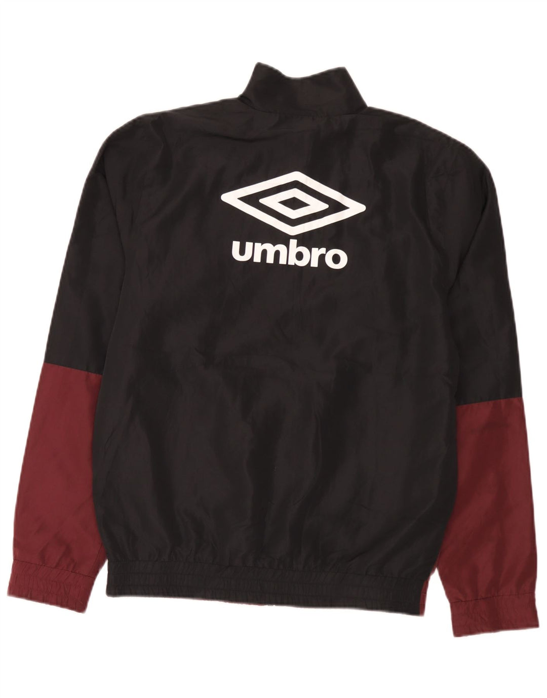 Umbro Herren-Trainingsanzugoberteil mit Grafik, Größe S, Kastanienbraun, Farbblock-Polyester