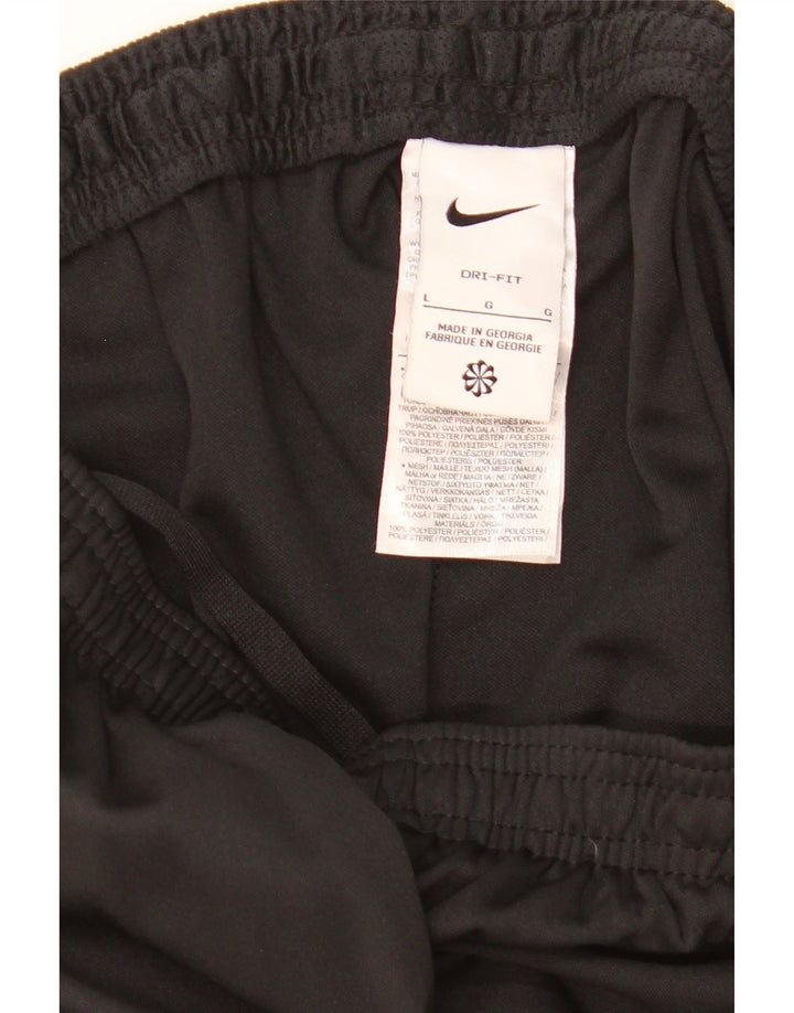 Nike Herren Dri Fit Trainingshose, groß, schwarzes Farbblock-Polyester