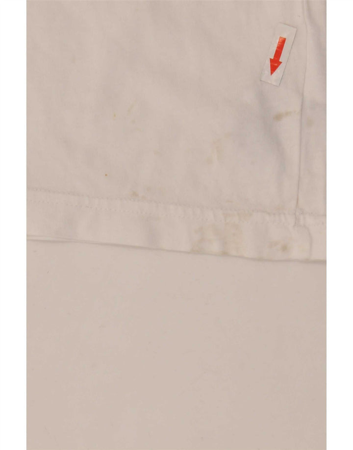 Adidas Herren T-Shirt mit Grafik, groß, aus weißer Baumwolle