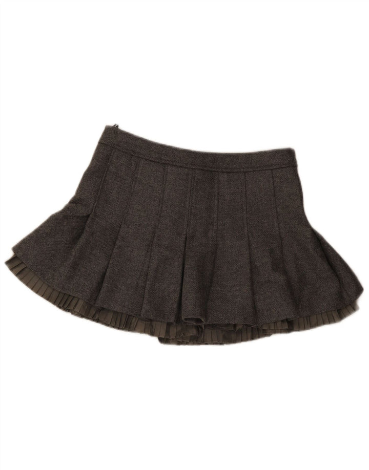 Valentino Damen Mini-Wickelrock Medium W30 Graue Schurwolle