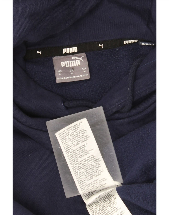 Puma Herren Grafik-Hoodie-Pullover aus Baumwolle in mittlerem Marineblau