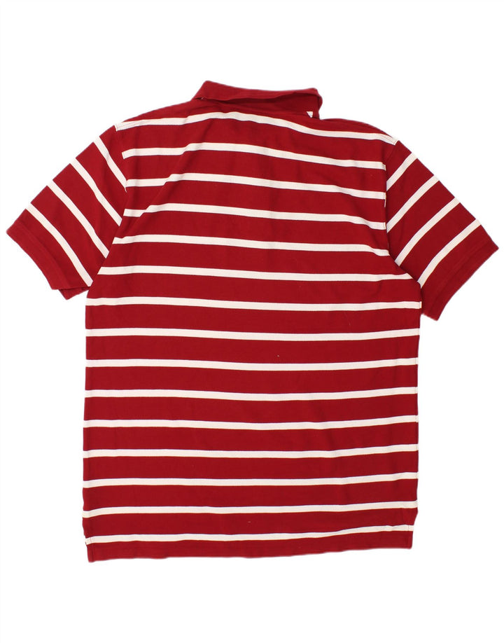L.L.BEAN Herren-Poloshirt, groß, kastanienbraun, gestreift, Baumwolle