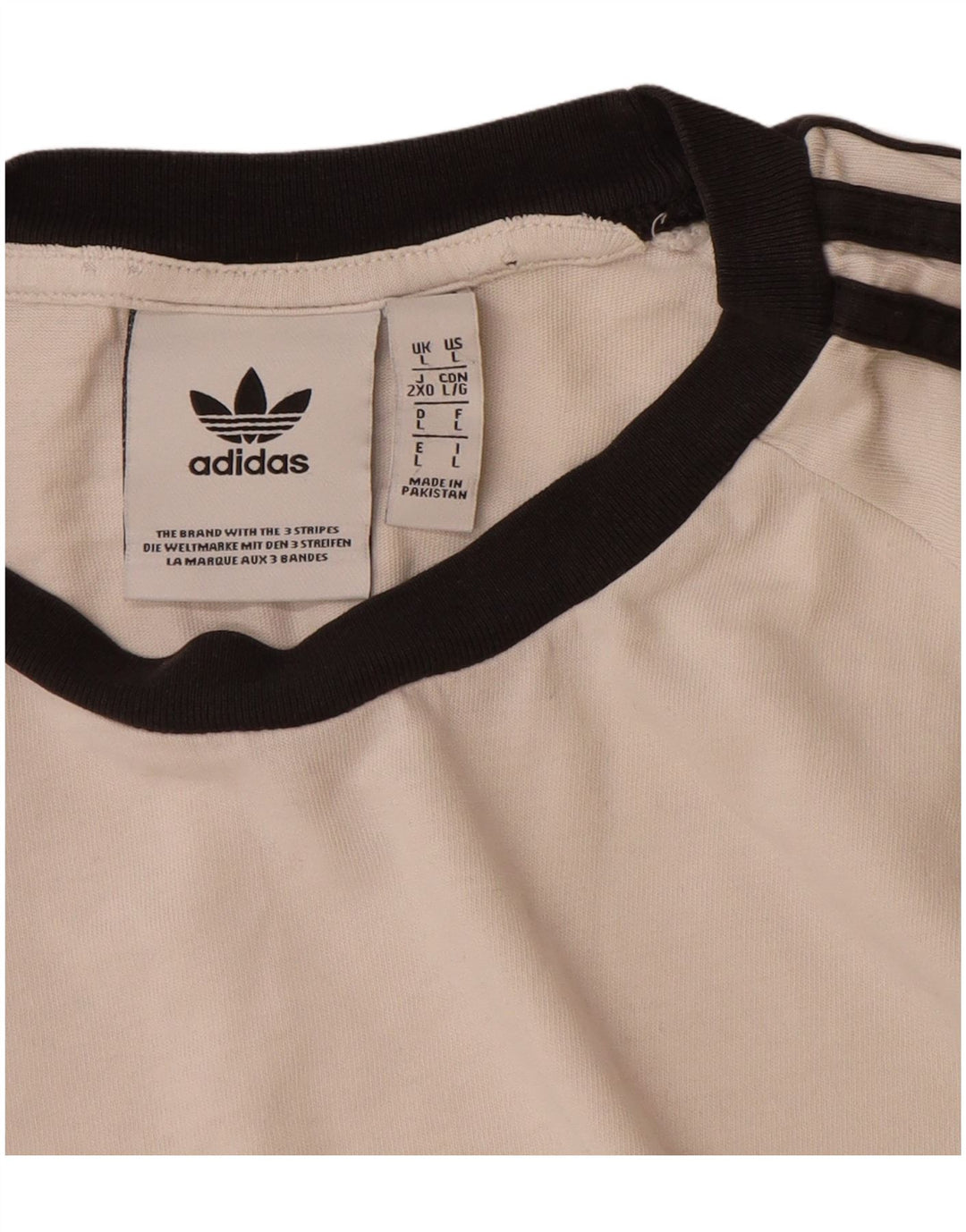 Adidas Herren T-Shirt Top Large Weiß Baumwolle