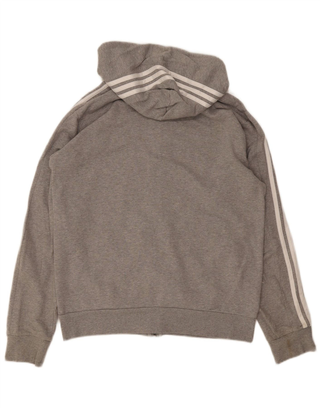 Adidas Herren Regular Fit Zip Hoodie Pullover mittelgraue Baumwolle