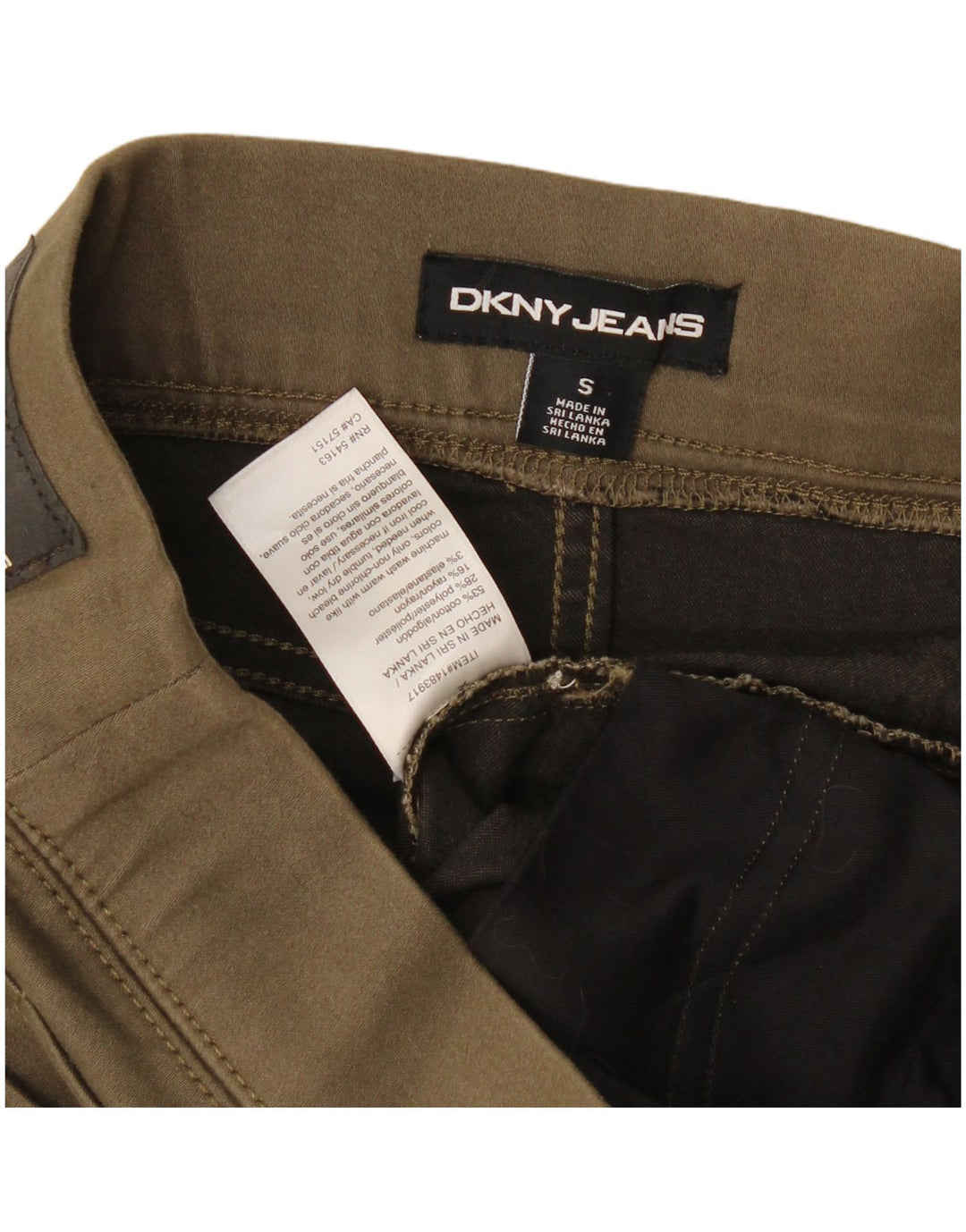 Dkny Womens Casual Shorts Small W27 Khaki Baumwolle