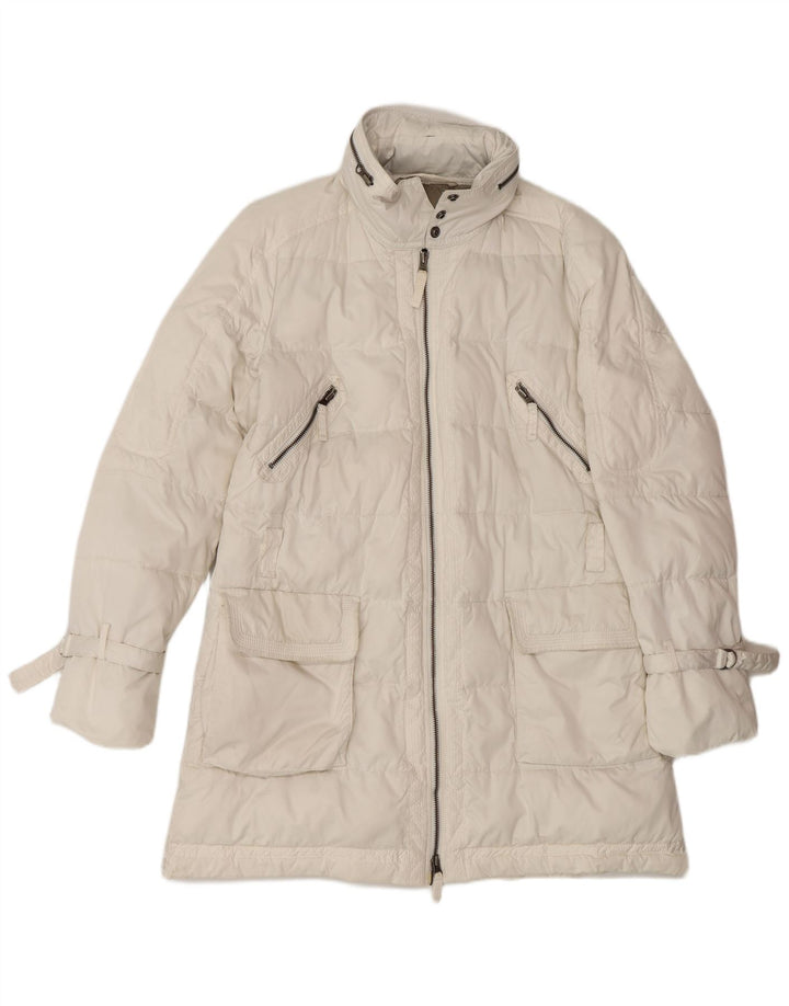 Marlboro Classics Damen Wattierter Mantel EU 46 XL Weiß Polyester