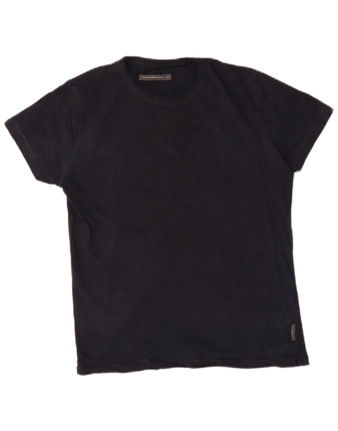 French Connection Herren-T-Shirt-Oberteil aus Baumwolle in mittlerem Marineblau