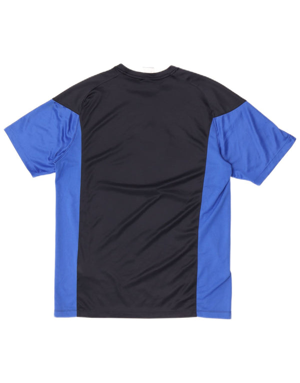 Nike Herren-T-Shirt mit Dri-Fit-Grafik, groß, Marineblau, Farbblock-Polyester