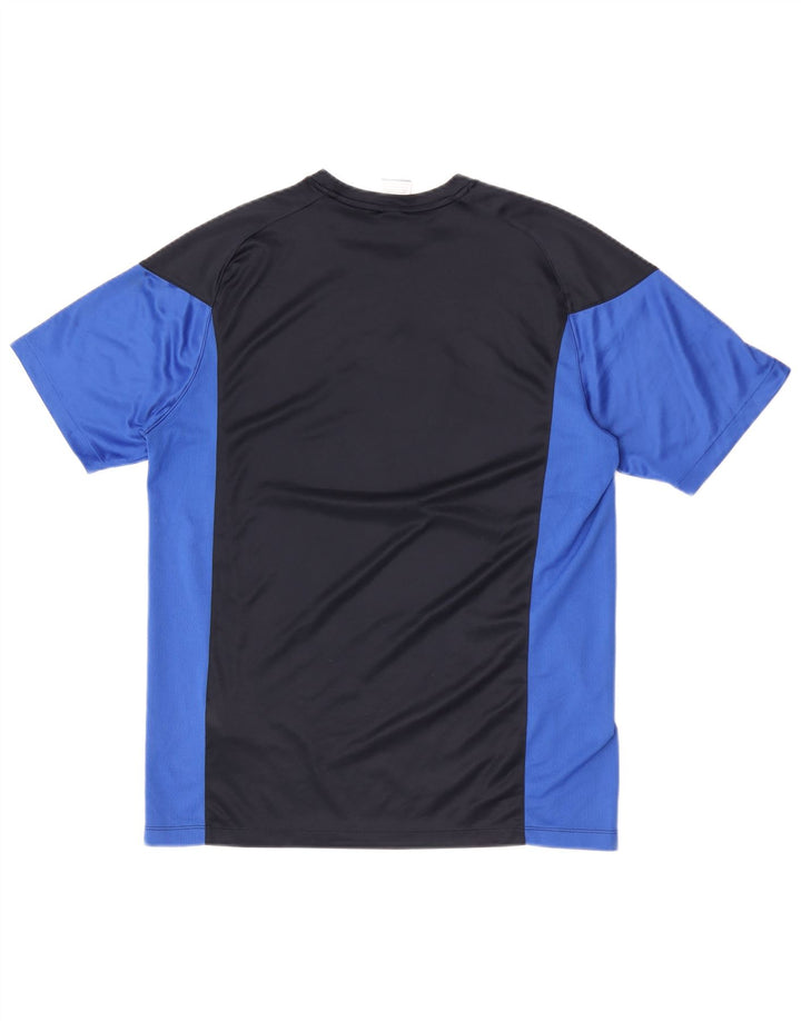 Nike Herren-T-Shirt mit Dri-Fit-Grafik, groß, Marineblau, Farbblock-Polyester
