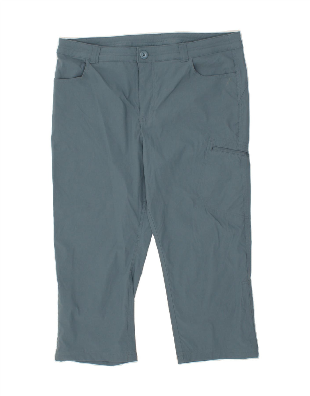 EDDIE BAUER Damen Capri-Cargohose US 12 Large W36 L21 Blaues Nylon