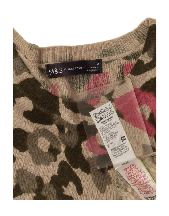 Marks & Spencer Damen-Pullover mit U-Boot-Ausschnitt, Gr. 10, Beige