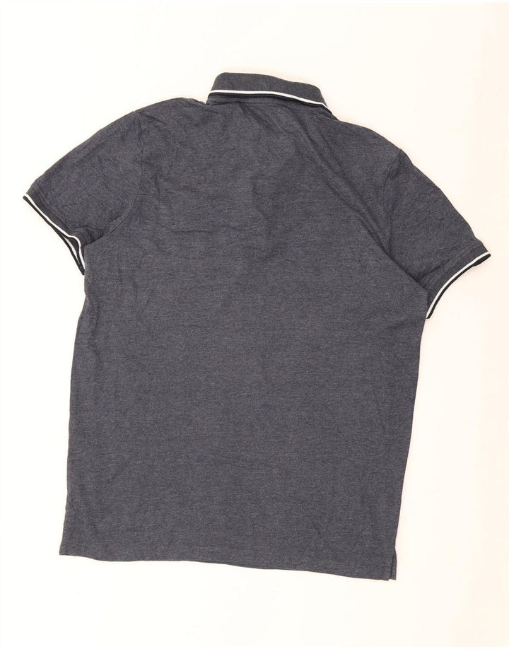 JACK & JONES Herren-Poloshirt, groß, grau gestreift, Baumwolle