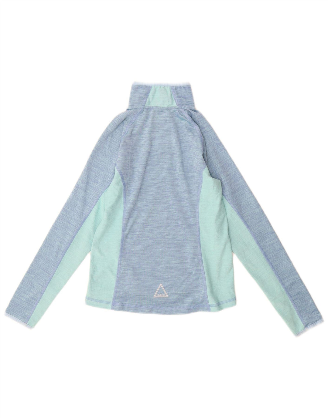 L.L.Bean Pullover-Trainingsoberteil für Mädchen, 7–8 Jahre, Größe S, Blau, Farbblock