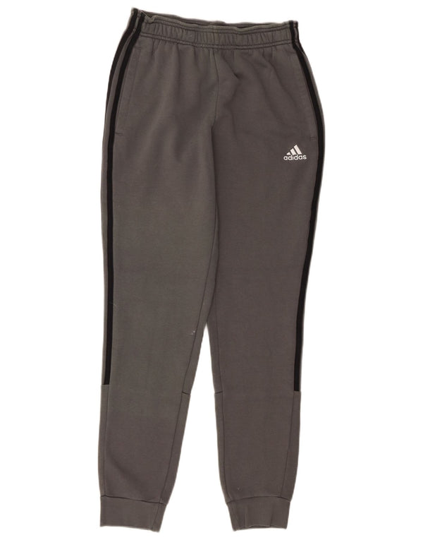 Adidas Mens Tracksuit Trousers Joggers XS Grey Cotton