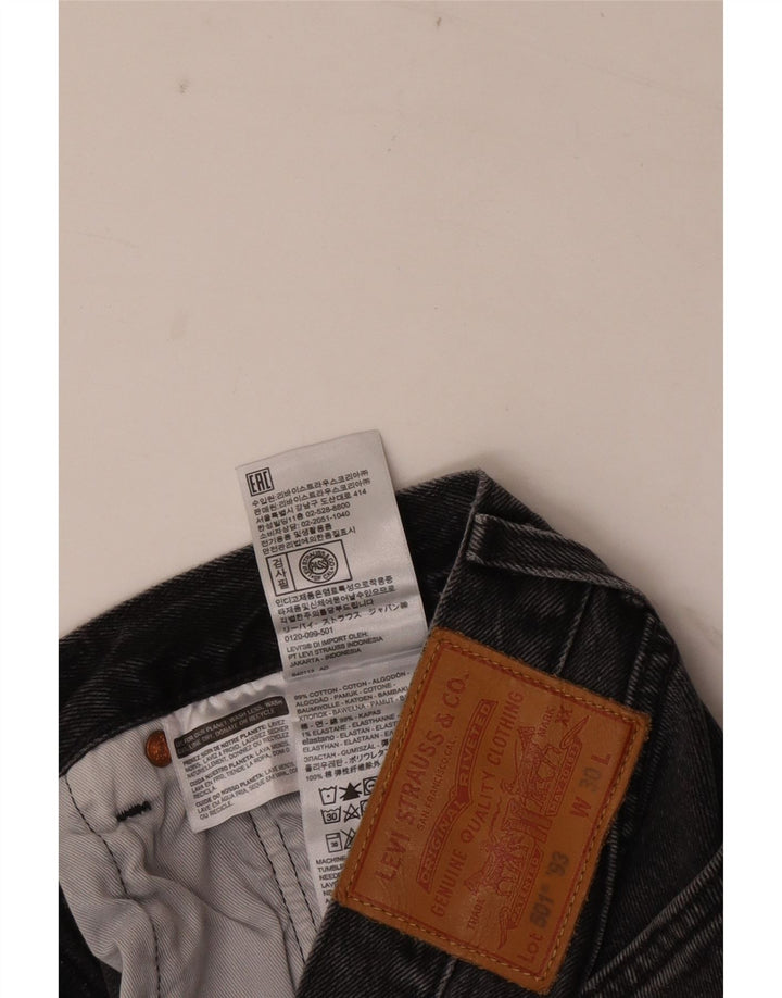 Levi's Herren 501 Straight Jeans W30 L28 Graue Baumwolle
