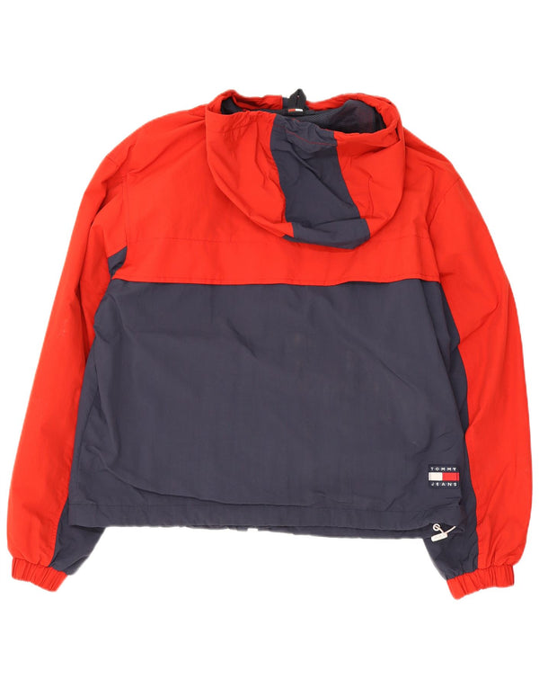 Tommy Hilfiger Herren Chicago Bomberjacke mit Kapuze, UK 34, XS, Rot, Farbblock