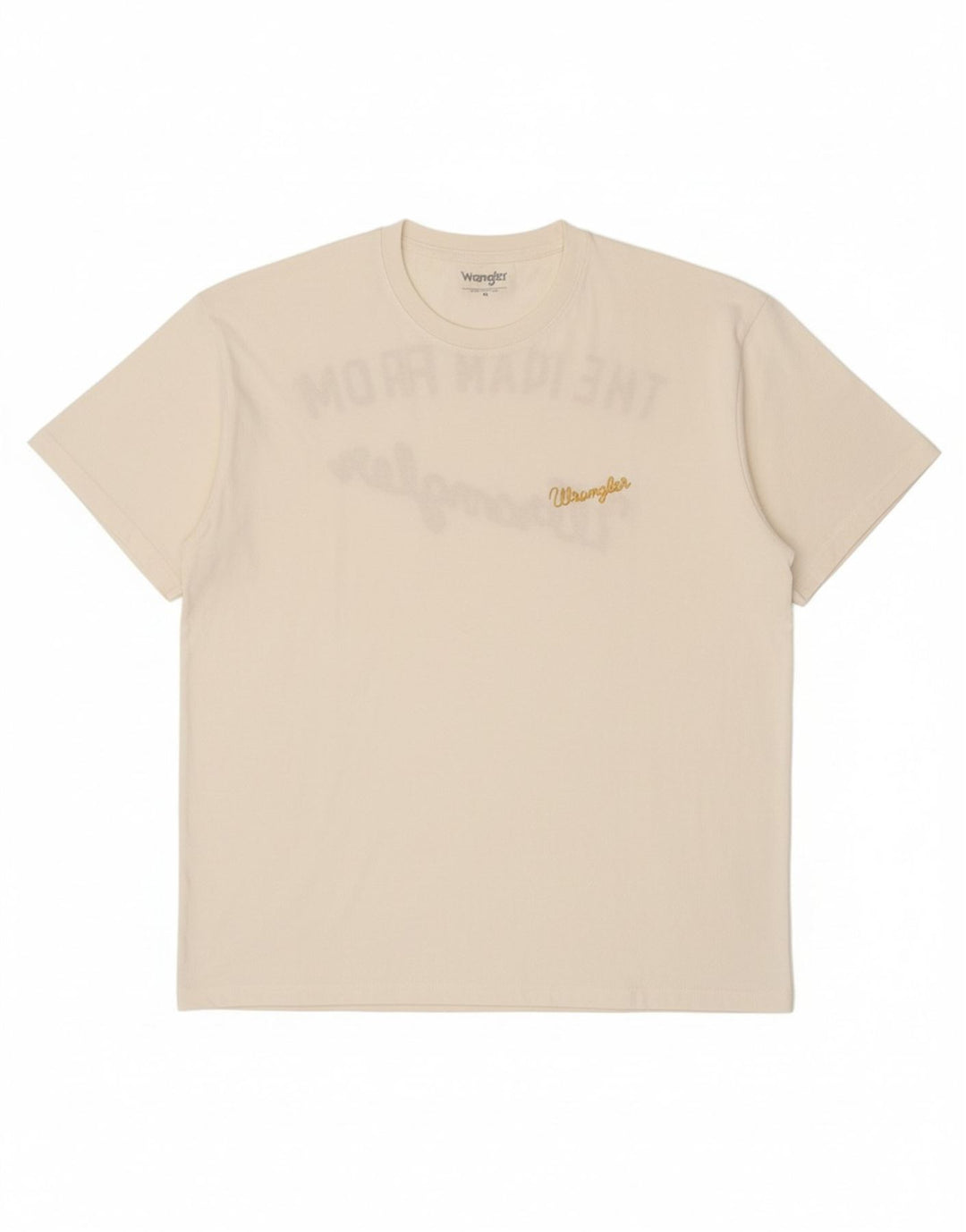 WRANGLER Mens Loose Fit Graphic T-Shirt Top Medium White Cotton