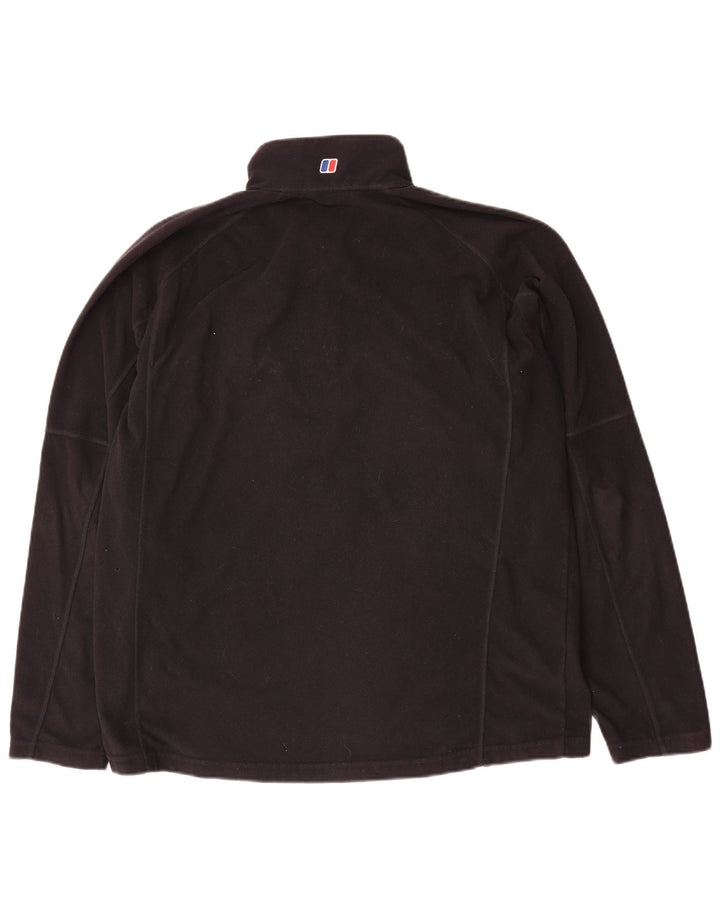 Berghaus Herren-Fleecepullover mit Reißverschluss, XL, Schwarz, Polyester