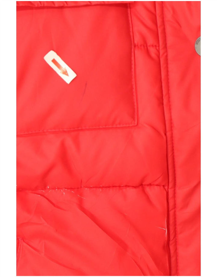 Trussardi Wattierte Jacke mit grafischer Kapuze für Jungen, 11–12 Jahre, rotes Polyester