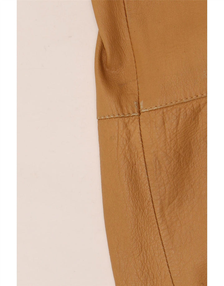 Essebi Herren Bomber-Lederjacke IT 56 3XL Beige Leder