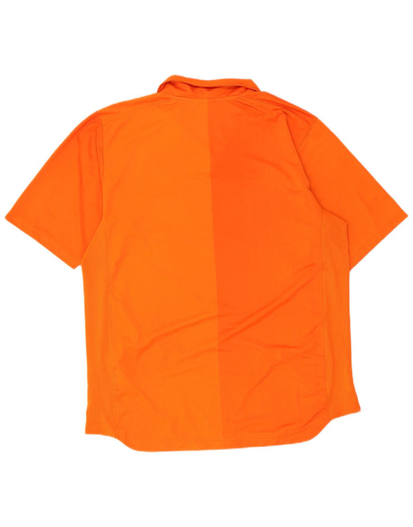 Nike Herren Poloshirt UK 45/47 XL Orange Polyester