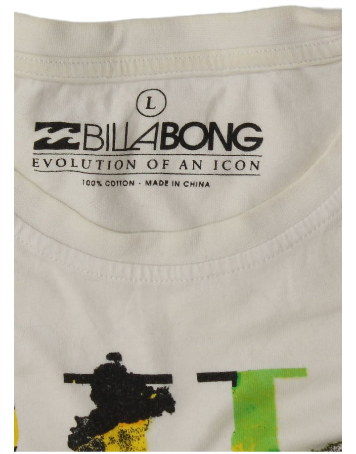 Billabong Herren-T-Shirt mit Grafik, groß, aus weißer Baumwolle