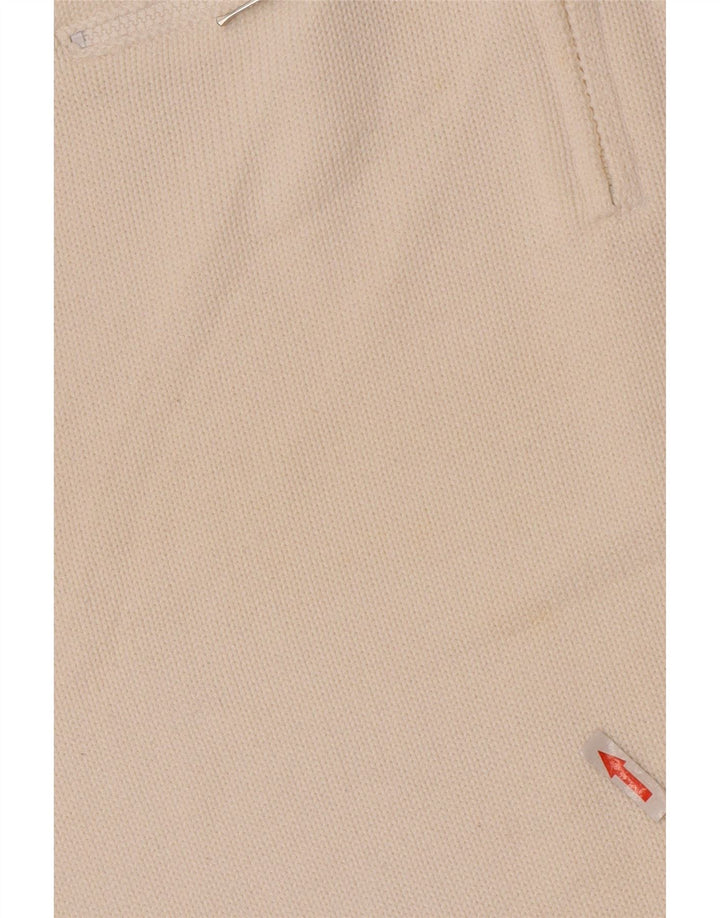 Vintage Damen Pullover mit Reißverschluss, UK 14, Groß, Weiß