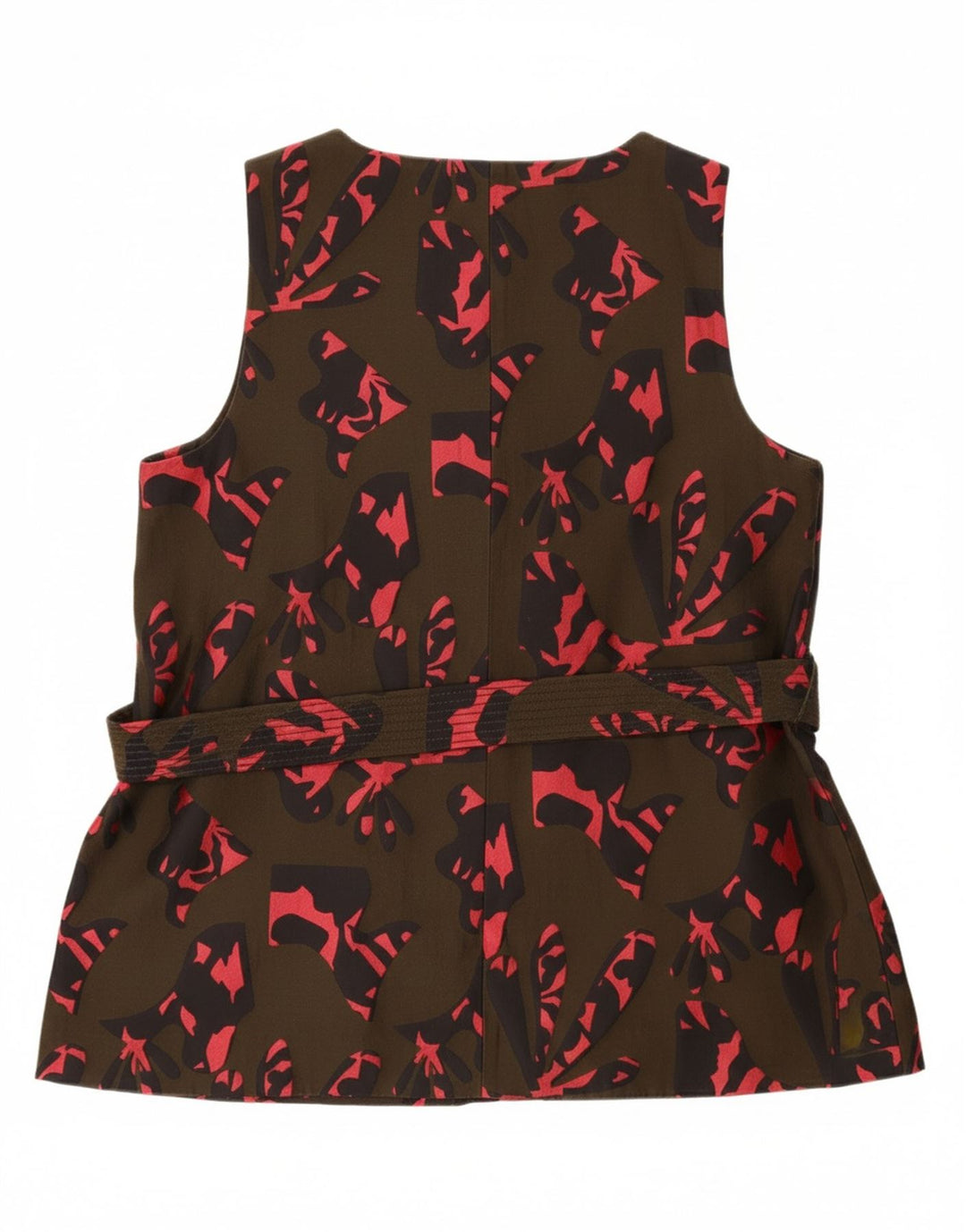 BANANA REPUBLIC Damen-Blusenoberteil mit abstraktem Muster, UK-Gr. 14, mittleres Khaki