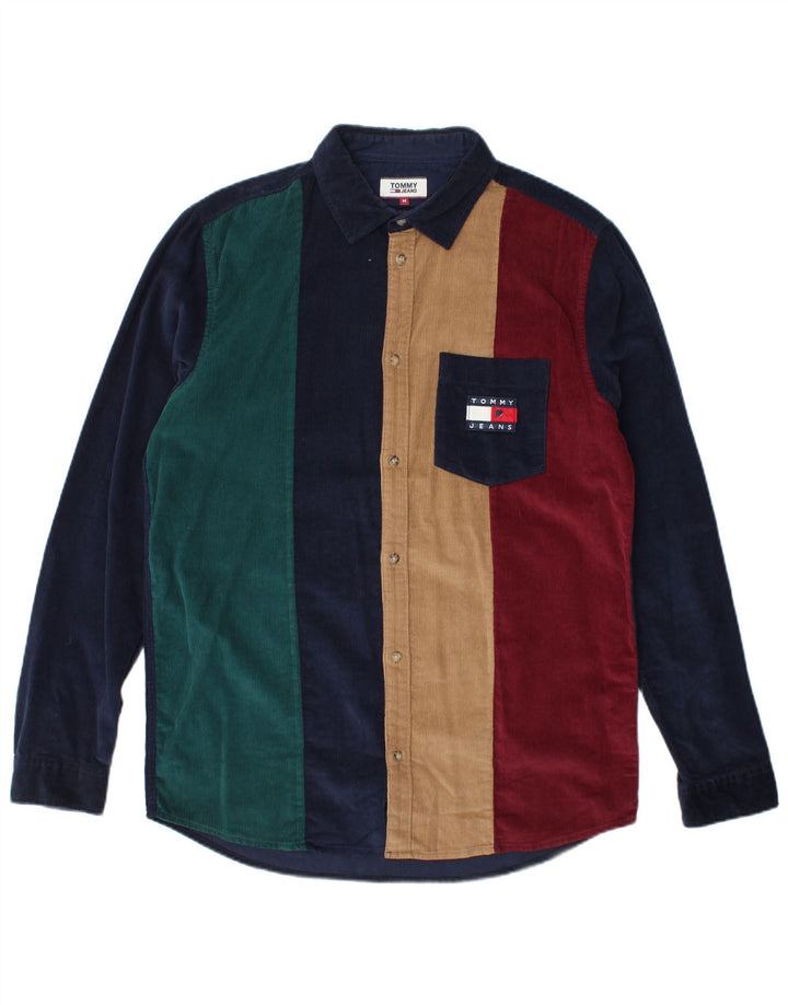 TOMMY HILFIGER Herren Cordhemd Medium Mehrfarbige Colourblock-Baumwolle