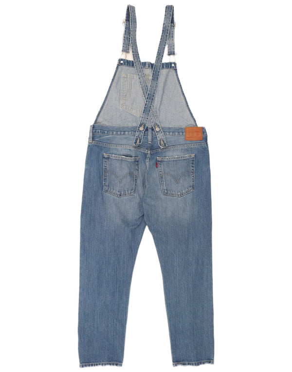 Levi's Damen Distressed Dungarees Straight Jeans Medium W36 L27 Blau