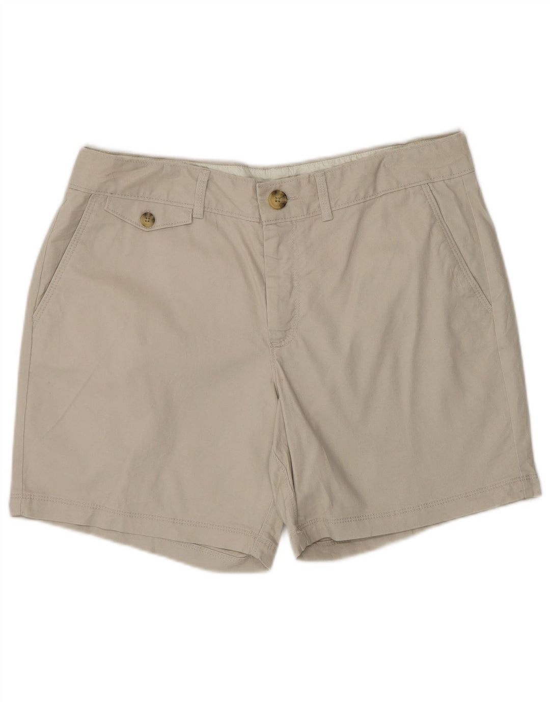 DOCKERS Damen Chino-Shorts US 12 Large W33 Graue Baumwolle