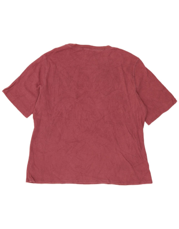 EDDIE BAUER Herren T-Shirt Top XL Burgund Baumwolle