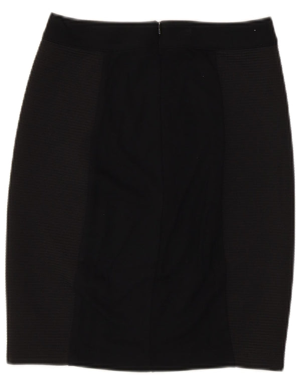 French Connection Damen Bleistiftrock UK 8 Small W26 Schwarz Polyester