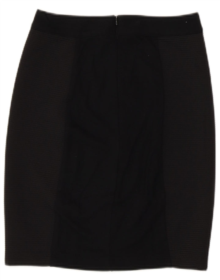 French Connection Damen Bleistiftrock UK 8 Small W26 Schwarz Polyester