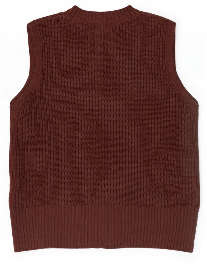 Marks & Spencer Herren Weste Tank Top Mittelbraunes Polyester