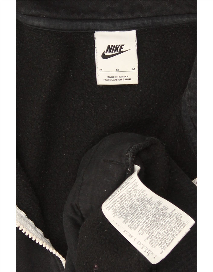 Nike Herren-Sweatshirt mit Reißverschluss am Hals, mittlere schwarze Baumwolle