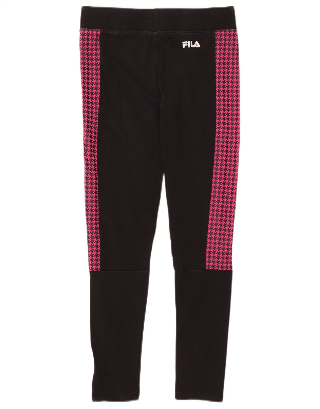 Fila Leggings für Mädchen, 11–12 Jahre, schwarzes Hahnentrittmuster