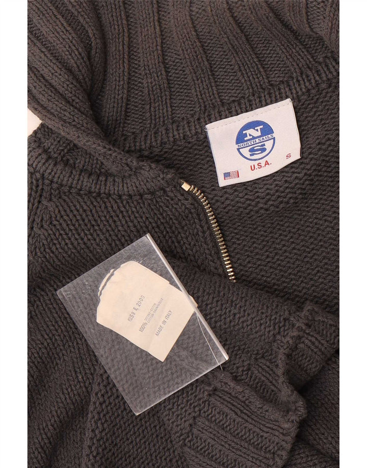 North Sails Herren-Cardigan mit durchgehendem Reißverschluss, Größe S, Grau, Baumwolle