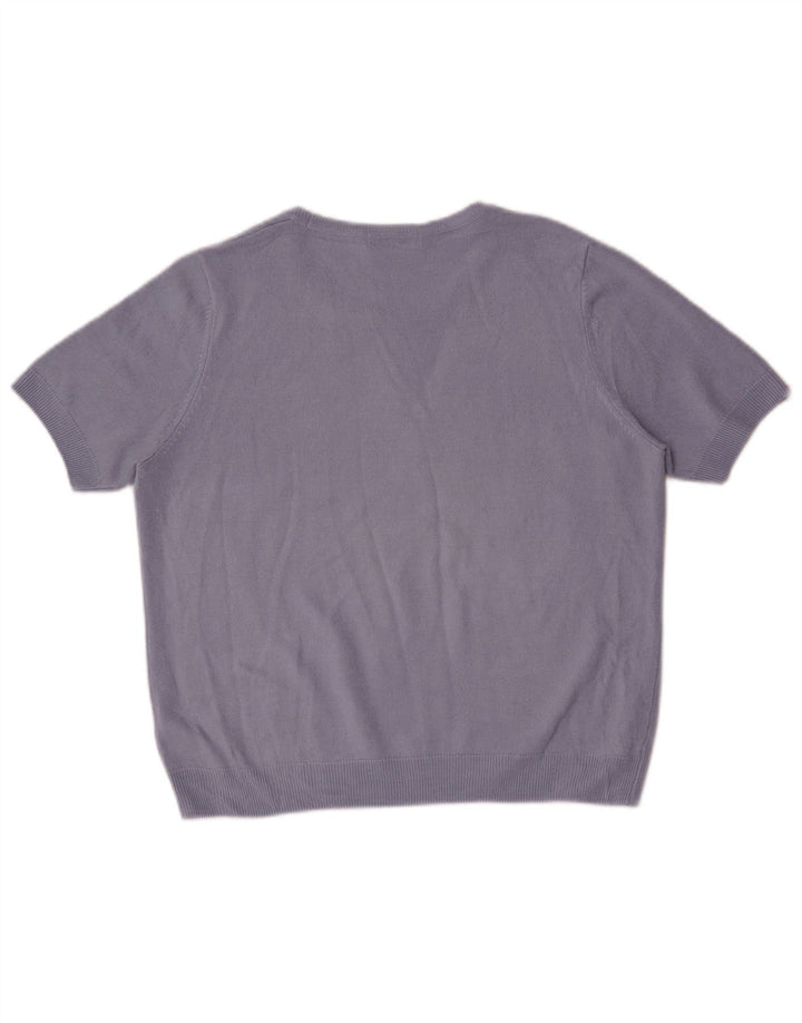 Marks & Spencer Damen-Pullover mit U-Boot-Ausschnitt, Gr. 14, Blau